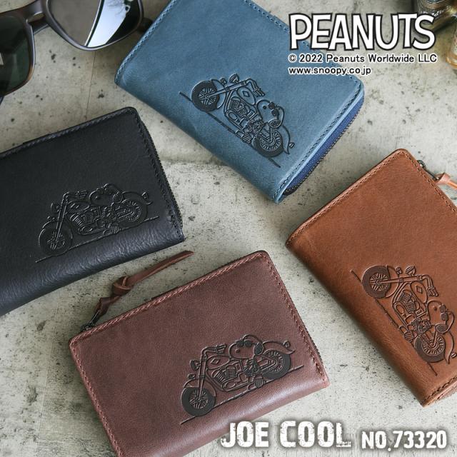 PEANUTS SNOOPY JOE COOL ラウンドファスナー 二つ折り財布