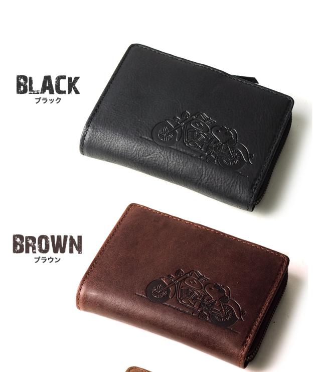PEANUTS SNOOPY JOE COOL ラウンドファスナー 二つ折り財布