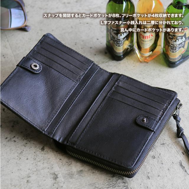 PEANUTS SNOOPY JOE COOL ラウンドファスナー 二つ折り財布