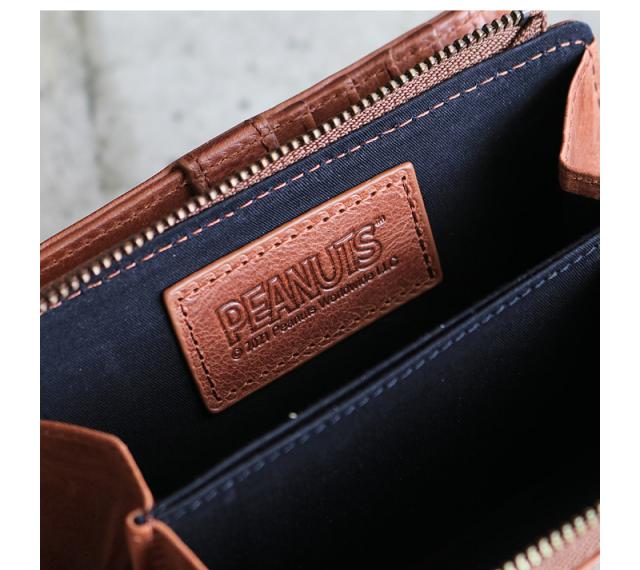 PEANUTS SNOOPY JOE COOL ラウンドファスナー 二つ折り財布