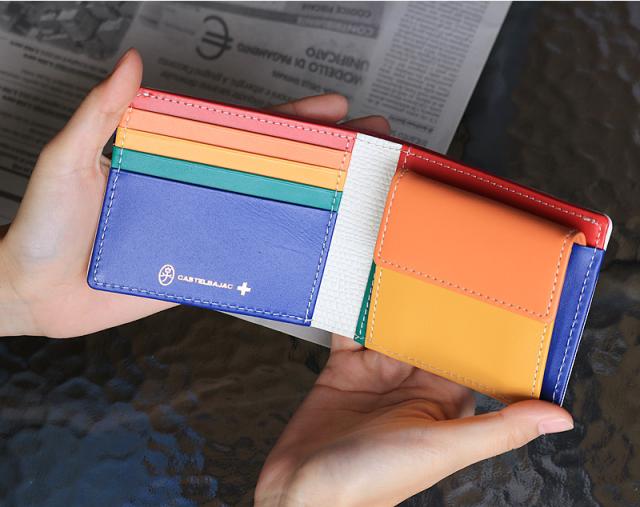 CASTELBAJAC(カステルバジャック) Rainbow(レインボー) 二つ折り財布 小銭入れあり  079613