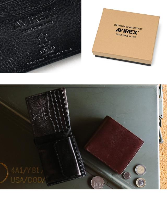 AVIREX BEIDE SERIES アヴィレックス バイドシリーズ 二つ折り財布 小銭入れあり AX9100