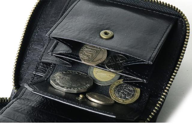 AVIREX BEIDE SERIES アヴィレックス バイドシリーズ 縦型 二つ折り財布 小銭入れあり AX9101