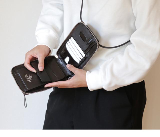 PID ピーアイディー selvaシリーズ セルヴァ PAP5002 ネックウォレット お財布ショルダ メンズ レディース 本革