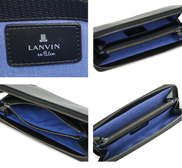 LANVIN en Bleu (ランバンオンブルー) ハイデシリーズ ラウンドファスナー長財布 小銭入れあり 581606
