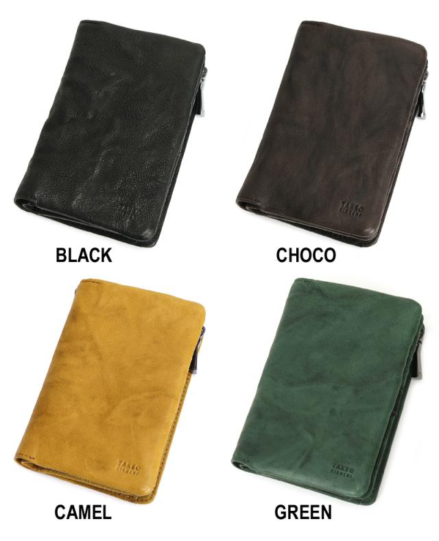 TAKEO KIKUCHI (タケオキクチ) オイスターシリーズ ミドルウォレット 小銭入れあり 720625