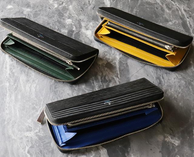 LANVIN en Bleu (ランバンオンブルー) ロージュシリーズ ラウンドファスナー長財布 小銭入れあり 516606 