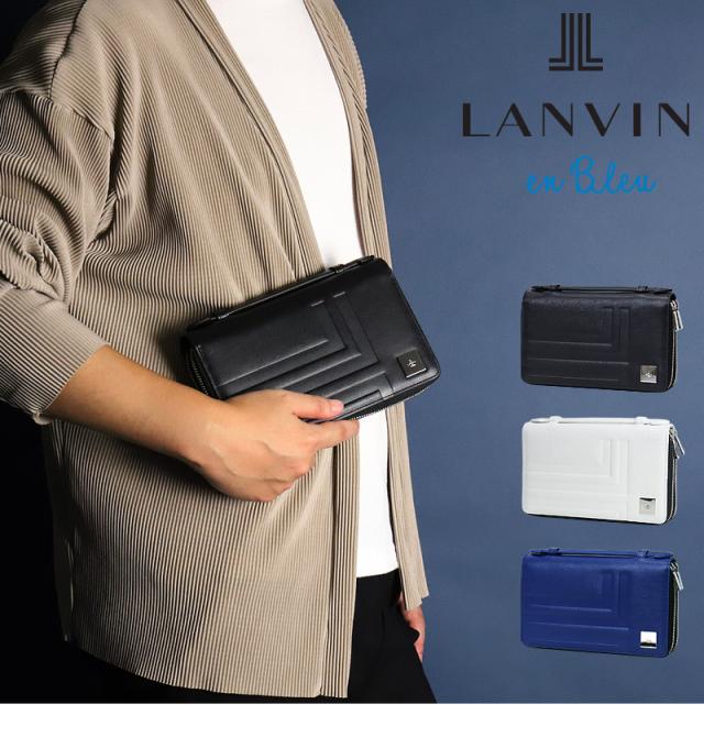 LANVIN en Bleu (ランバンオンブルー) Fizz(フィズ)  クラッチバッグ ダブルファスナー 521221 