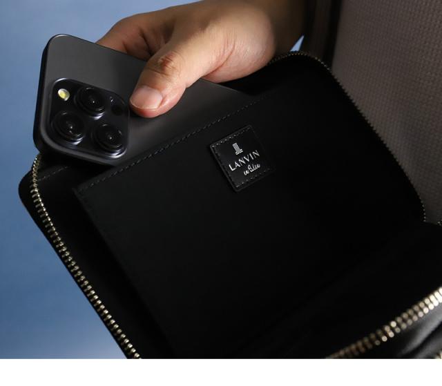 LANVIN en Bleu (ランバンオンブルー) Fizz(フィズ)  クラッチバッグ ダブルファスナー 521221 