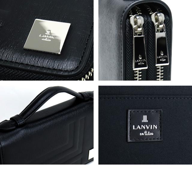 LANVIN en Bleu (ランバンオンブルー) Fizz(フィズ)  クラッチバッグ ダブルファスナー 521221 