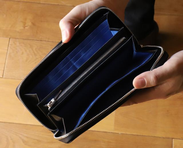LANVIN en Bleu (ランバンオンブルー) ゼブダシリーズ ラウンドファスナー長財布 小銭入れあり 529617 