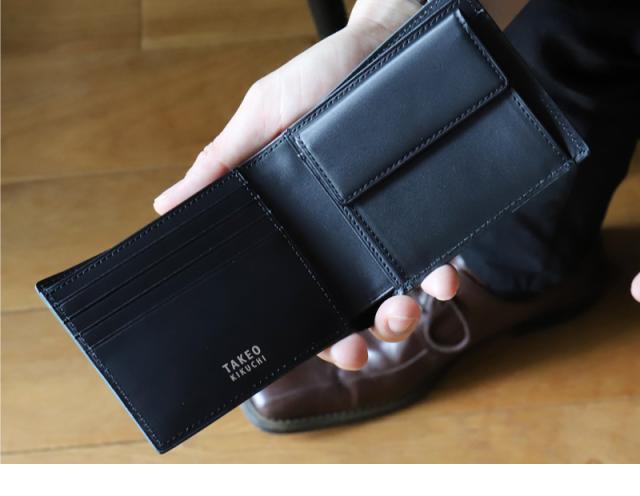 TAKEO KIKUCHI (タケオキクチ) タロンシリーズ 二つ折り財布 741607 