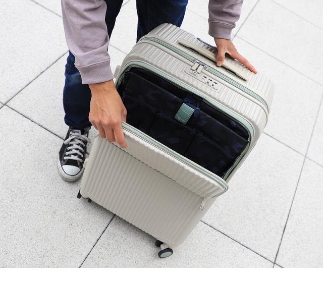 【商品レビューで+5%】innovator イノベーター Extreme Journey  スーツケース INV60 TSAロック Mサイズ 5泊 6泊 62L 60cm 4.0kg 4輪 軽量 メンズ レディース ファスナー 国内旅行 修学旅行 トラベル 出張 キャリーケース 静音 ストッパー付き フロントオープン PC収納