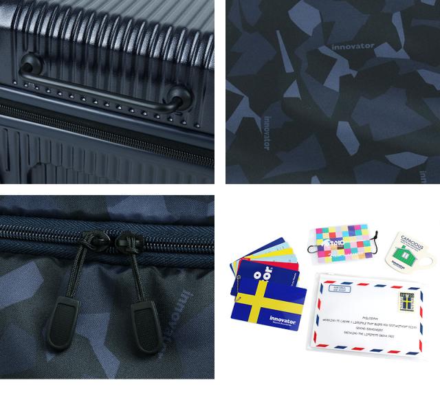 【商品レビューで+5%】innovator イノベーター Extreme Journey  スーツケース INV60 TSAロック Mサイズ 5泊 6泊 62L 60cm 4.0kg 4輪 軽量 メンズ レディース ファスナー 国内旅行 修学旅行 トラベル 出張 キャリーケース 静音 ストッパー付き フロントオープン PC収納