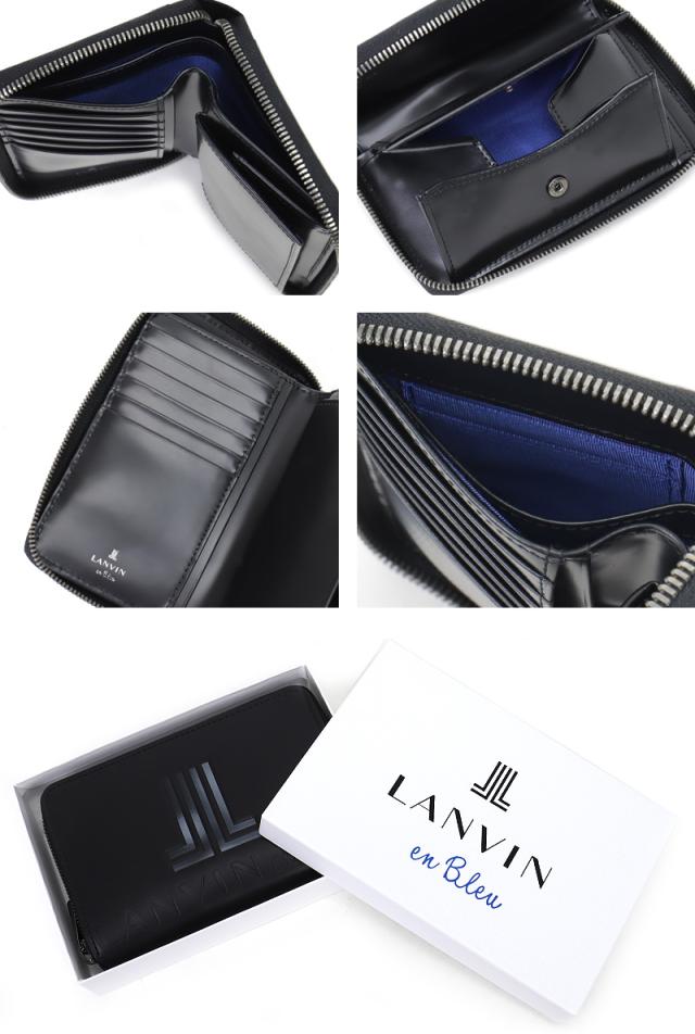 LANVIN en Bleu (ランバンオンブルー) スウィッシュシリーズ 二つ折り財布 小銭入れあり 515603