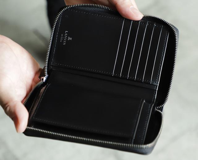 LANVIN en Bleu (ランバンオンブルー) スウィッシュシリーズ 二つ折り財布 小銭入れあり 515603