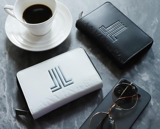 LANVIN en Bleu (ランバンオンブルー) スウィッシュシリーズ 二つ折り財布 小銭入れあり 515603