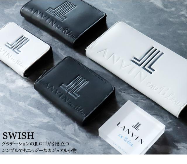 LANVIN en Bleu (ランバンオンブルー) スウィッシュシリーズ 二つ折り財布 小銭入れあり 515603