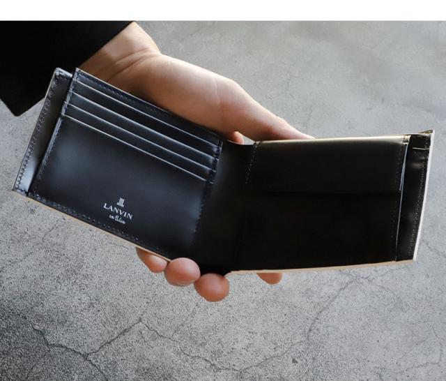 LANVIN en Bleu (ランバンオンブルー) ディアブロシリーズ 二つ折り財布 小銭入れあり 519603