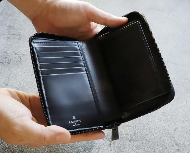 LANVIN en Bleu (ランバンオンブルー) ディアブロシリーズ 二つ折り財布 小銭入れあり 519604 