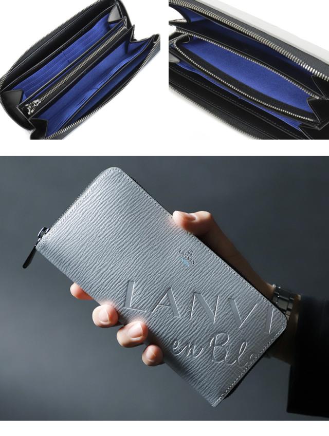 LANVIN en Bleu (ランバンオンブルー) バトラー小物限定シリーズ ラウンドファスナー長財布 519693