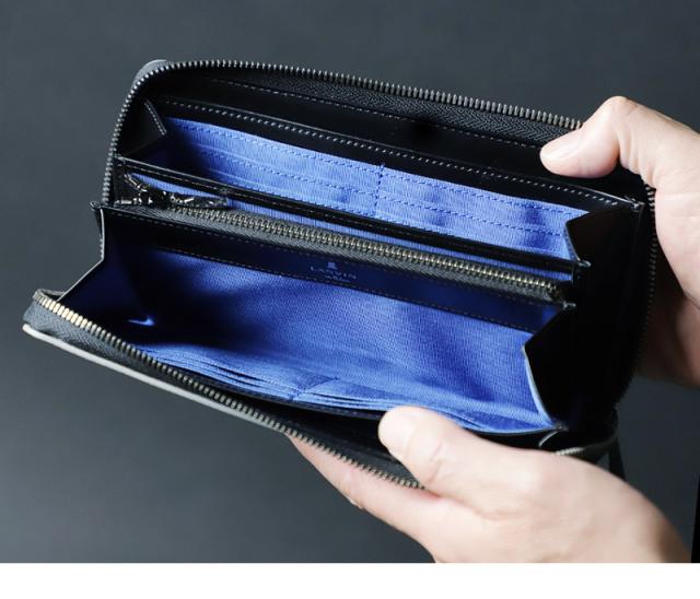 LANVIN en Bleu (ランバンオンブルー) バトラー小物限定シリーズ ラウンドファスナー長財布 519693