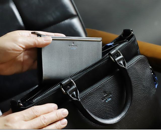 LANVIN en Bleu (ランバンオンブルー) レノア小物シリーズ 二つ折り財布 518613