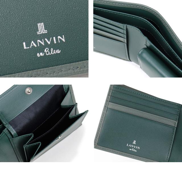 LANVIN en Bleu (ランバンオンブルー) デクスターシリーズ 二つ折り財布 小銭入れあり 524605