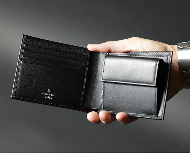 LANVIN en Bleu (ランバンオンブルー) デクスターシリーズ 二つ折り財布 小銭入れあり 524605