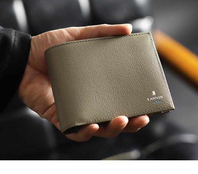 LANVIN en Bleu (ランバンオンブルー) デクスターシリーズ 二つ折り財布 小銭入れあり 524606 