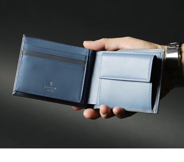 LANVIN en Bleu (ランバンオンブルー) デクスターシリーズ 二つ折り財布 小銭入れあり 524606 