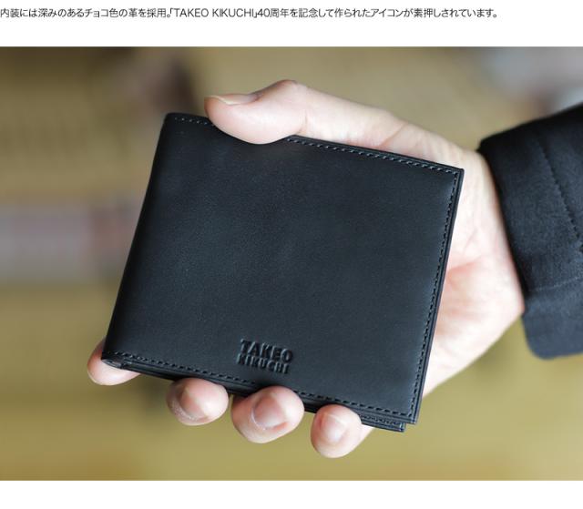 TAKEO KIKUCHI (タケオキクチ) ヘリテージ小物 二つ折り財布 小銭入れなし 740604 