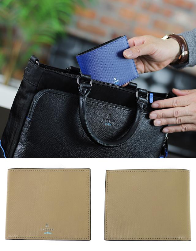 LANVIN en Bleu (ランバンオンブルー) ワグラム2小物 二つ折り財布 504613 