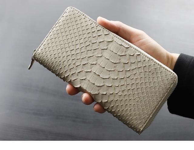 IS/IT (イズイット) PYTHON小物(パイソン小物) ラウンドファスナー長財布 983603 