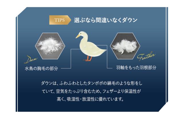 日本製 ロイヤルゴールドラベル 羽毛布団 シングル 収納ケース付き 高品質