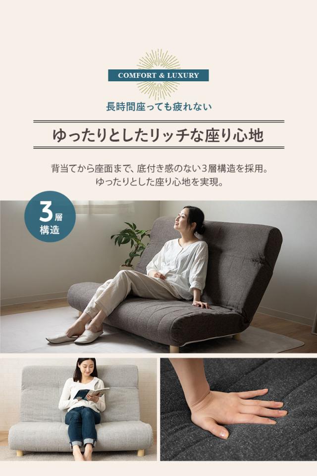 低反発リクライニングソファ Testa テスタ 2人掛け