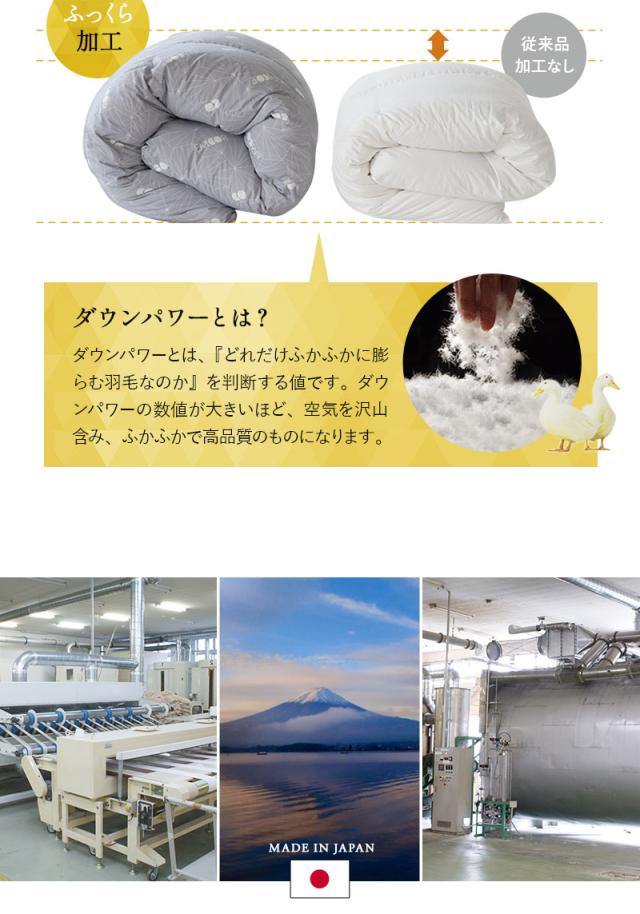 日本製 ロイヤルゴールドラベル 羽毛布団 シングル 収納ケース付き 非圧縮