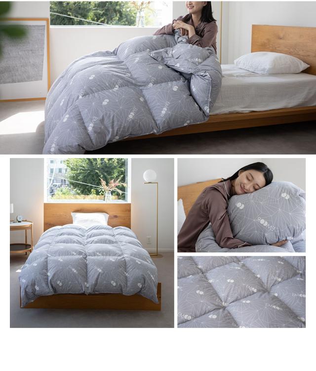 日本製 ロイヤルゴールドラベル 羽毛布団 シングル 収納ケース付き 非圧縮