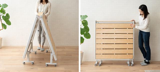 折りたたみ すのこ ベッド MEHOL メホール シングルサイズ 布団が干せる 木製 完成品