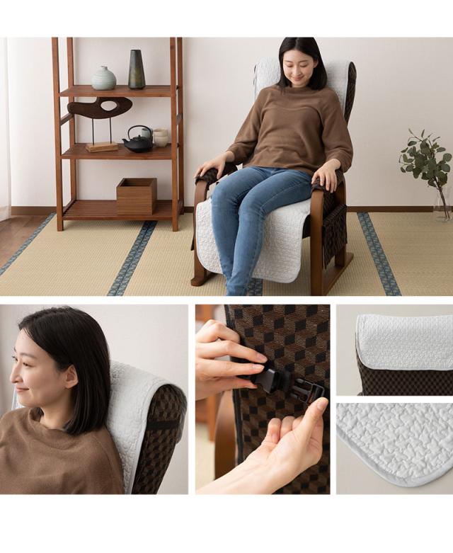 高座椅子カバー 高座椅子パッド イブル 綿100% キルティング 汚れ防止 洗える 簡単着脱 調節可能 ずれにくい オールシーズン 通年