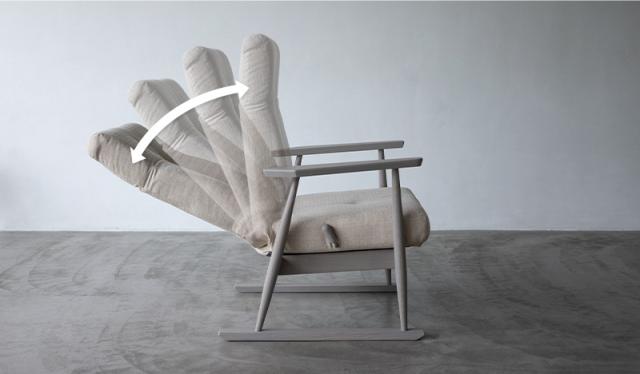 背丈に合わせた 高座椅子 リクライニングチェア 組立不要 完成品 ポケットコイル ハイバック 肘付き 角度調節 閑のある暮らし KAN LIFE