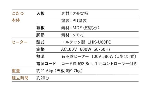 こたつテーブル 幅120cm 長方形 木製 こたつ コタツ 炬燵 やぐら 本体 テーブル デスク 机 だんわ 暖和