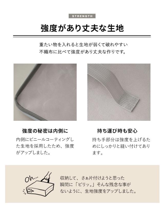 ベッド下収納ケース 3点セット 破けにくい 衣類 靴 雑貨 小物 おもちゃ 小分け 整理 衣替え 引っ越し 新生活 オフシーズン