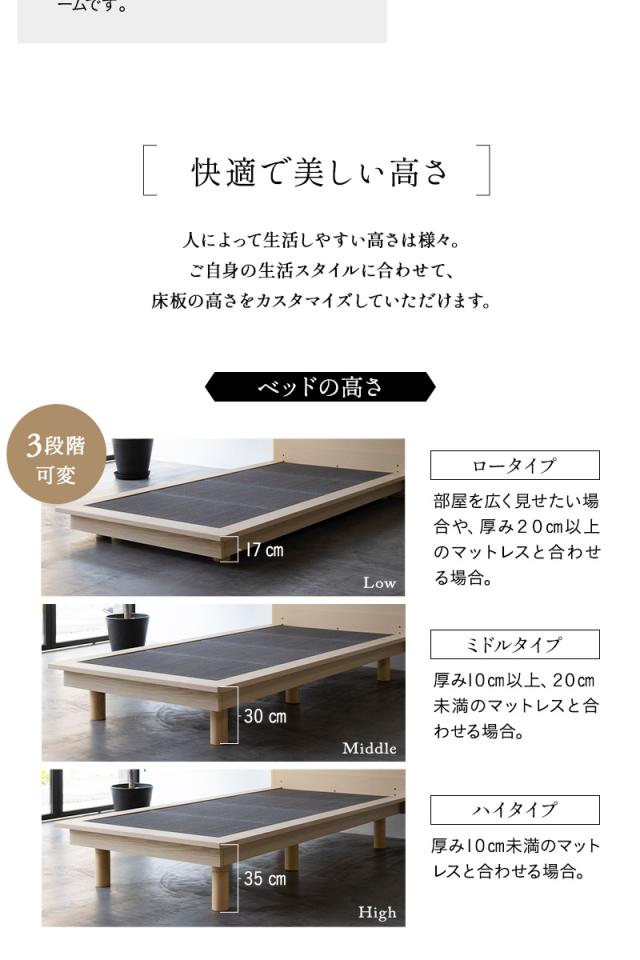 ベッド＆マットレス 2点セット ダブル 畳ベッド 3つ折り ウレタン ポケットコイル