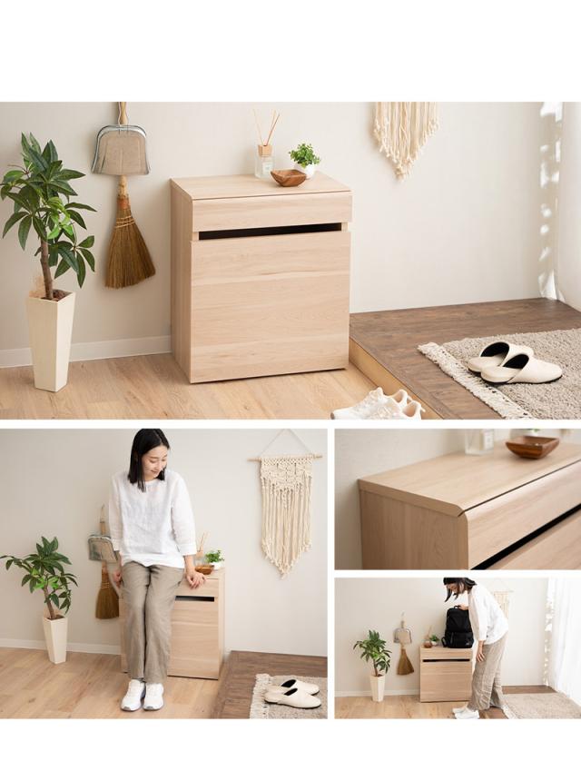 ベンチボックス ハイタイプ 高さ61cm 木目 収納ボックス 収納ベンチ 腰掛け ベンチ スツール 収納 玄関 リビング ストッカー