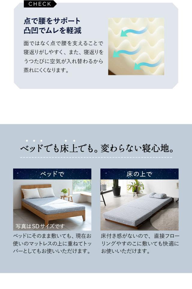 EMOOR LUXE 三つ折り マットレス 折りたたみ 高反発 ウレタン 極厚