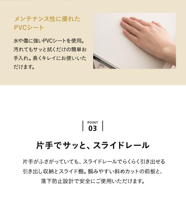 レンジ下スライドトレー レンジ下スライドテーブル レンジ台 幅79cm ワイド キッチン レンジ下 収納 大型レンジ対応 完成品