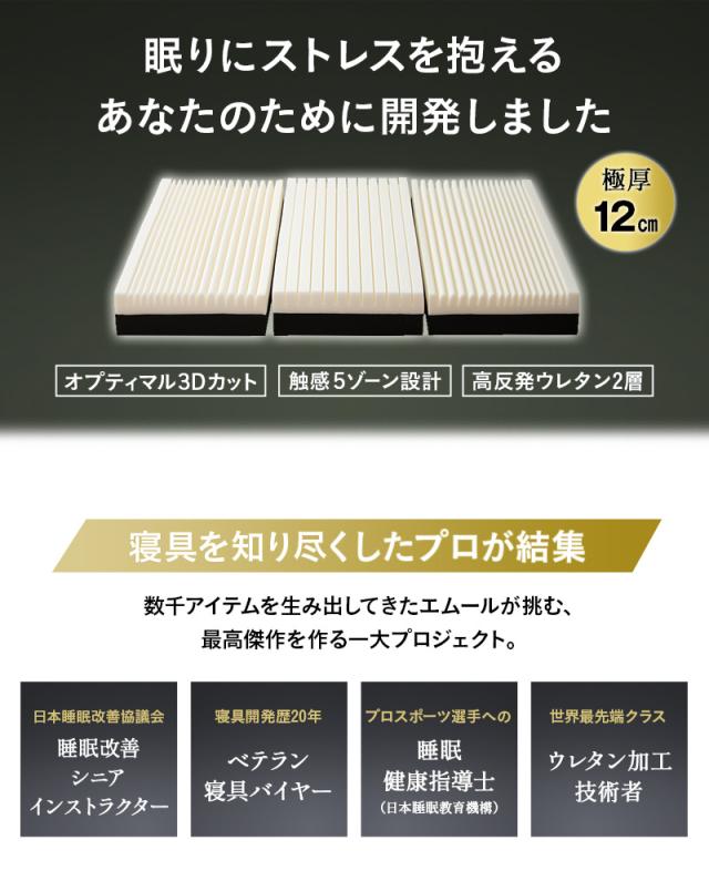 グランドマットレス マットレス ダブル 三つ折り 折りたたみ 極厚 高反発 ウレタン かため GRAND