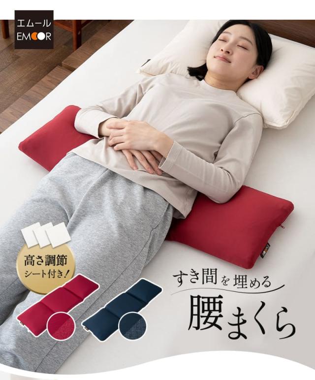 すき間を埋める 腰まくら 腰枕 ビーズクッション 高さ調節シート付き 腰痛 猫背 反り腰