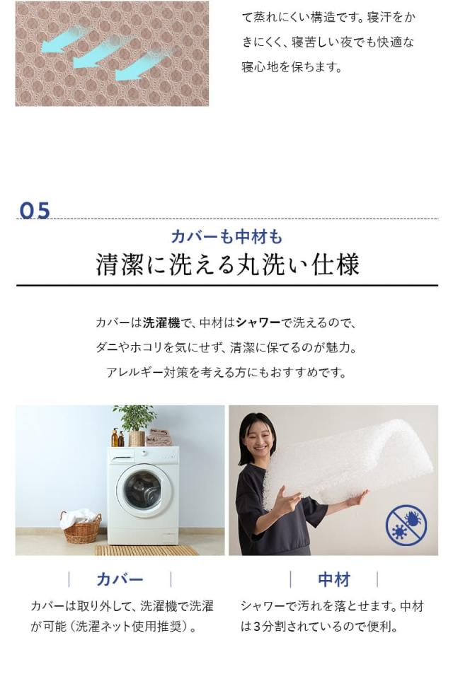 3D構造体 三つ折りマットレス デラックス シングル ファイバー 丸洗い 通気性抜群 寝返りサポート 3D-MAT-DX